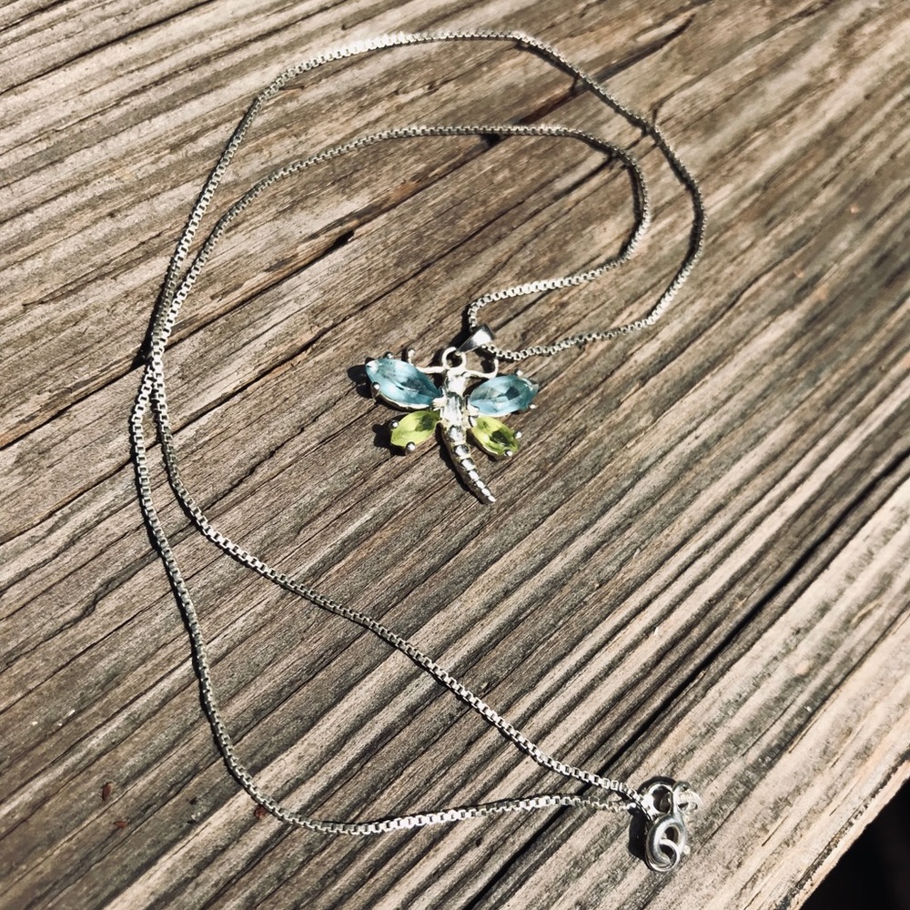 Silver Dragonfly Necklace
